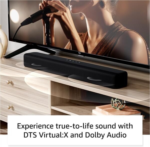 Amazon Fire TV Soundbar, 2.0 speaker with DTS Virtual:X and Dolby Audio, Bluetooth connectivity, easy setup, compact design - Image 4
