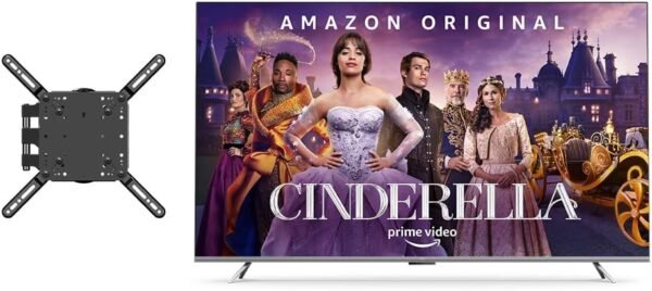 Amazon Fire TV 75" Omni Series 4K UHD smart TV bundle with Full Motion Wall Mount and Red Remote Cover - Image 3