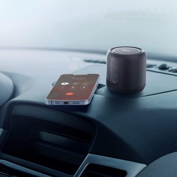 Anker Soundcore Mini, Super-Portable Bluetooth Speaker with FM Radio, 15-Hour Playtime, 66 ft Bluetooth Range, Enhanced Bass, Noise-Cancelling Microphone - Black - Image 8
