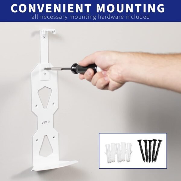 VIVO Steel Wall Mount Bracket Designed for PS5 Gaming Console, Vertical Display for PlayStation 5, Open Design, 2 Controller Mounts, White, MOUNT-PS5W - Image 6