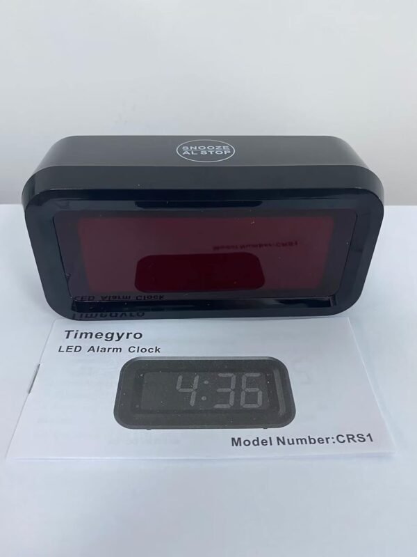 Digital Alarm Clock Battery Operated with LED Display for Bedrooms, Long Battery Life for 12 Months, 3 Brightness Adjustable, 12/24 Hour, Snooze, Black Case with Red Digits - Image 12