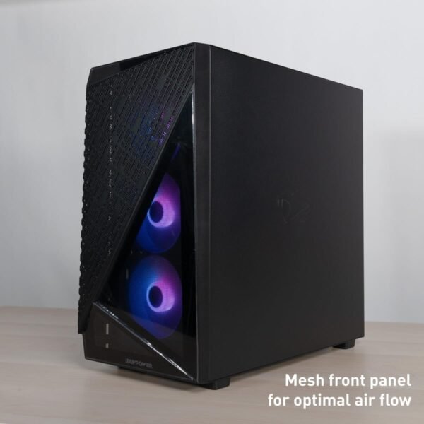 iBuyPower SlateMesh Gaming PC Computer Desktop SlateMeshA5N4601 (AMD Ryzen 5 7600, RTX 4060 8GB, 16GB DDR5 5200 Mhz, 500GB NVMe SSD, Windows 11 Home),Black - Image 9