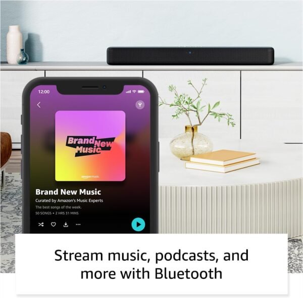 Amazon Fire TV Soundbar, 2.0 speaker with DTS Virtual:X and Dolby Audio, Bluetooth connectivity, easy setup, compact design - Image 6