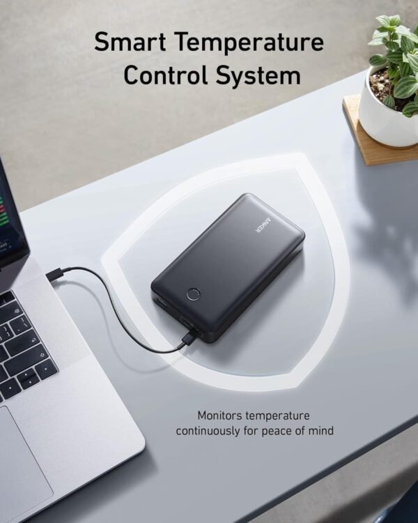 Anker Power Bank, 24,000mAh Portable Charger 65W Battery Pack (PowerCore 24K for Laptop), for MacBook Pro, iPad Pro, iPhone 15/15 Plus/15 Pro/15 Pro Max, iPhone 14 Pro, Apple Watch Series 5 - Image 6