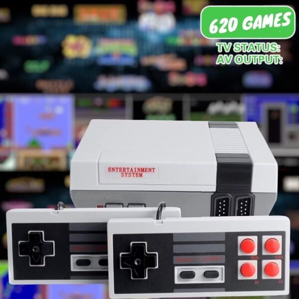 Retro Game Console, GAMENEXT Classic Mini Video Game Consoles Built-in with 620 Games Dual Players Mode Console with 2 Controllers Handheld Games for Kids & Adults (G1 (AV 620 Games)) - Image 3