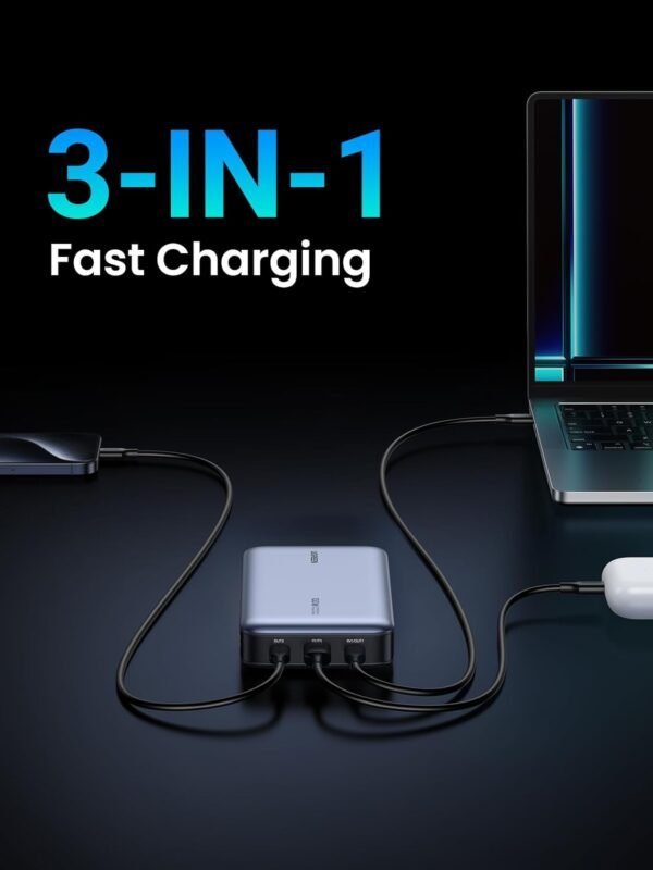 UGREEN 20000mAh 100W Power Bank, Nexode Portable Charger USB C 3-Port PD Fast Charging Battery Pack Digital Display for MacBook, iPad, iPhone 15 Pro, Galaxy S24 Ultra, Steam Deck, Dell XPS and More - Image 4