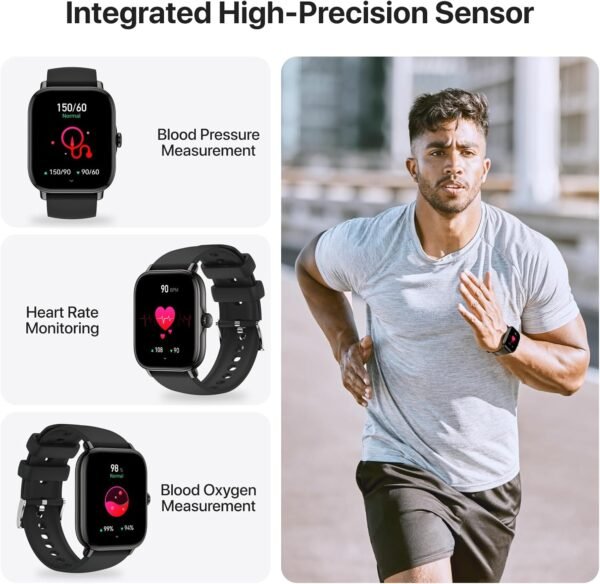Smart Watch,1.91" Smartwatch for Men Women (Answer/Make Call),Fitness Tracker with 116 Sport Modes,IP68 Waterproof,Heart Rate/Sleep/Monitor,Long Battery Life,for iPhone & Android & Samsung - Image 4