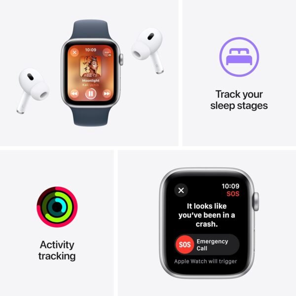 Apple Watch SE (2nd Gen) [GPS + Cellular 40mm] Smartwatch with Midnight Aluminum Case with Midnight Sport Loop. Fitness & Sleep Tracker, Crash Detection, Heart Rate Monitor, Carbon Neutral - Image 6