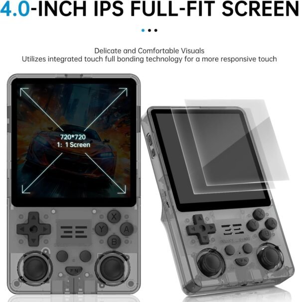 Retro Handheld Game Console, RTElectric 4-Inch IPS Screen, 5,000mAh Battery with 10-Hour Playtime, Multiplayer Compatible, Portable Gaming Console with Case, Supports HD and TV Output (Black) - Image 4