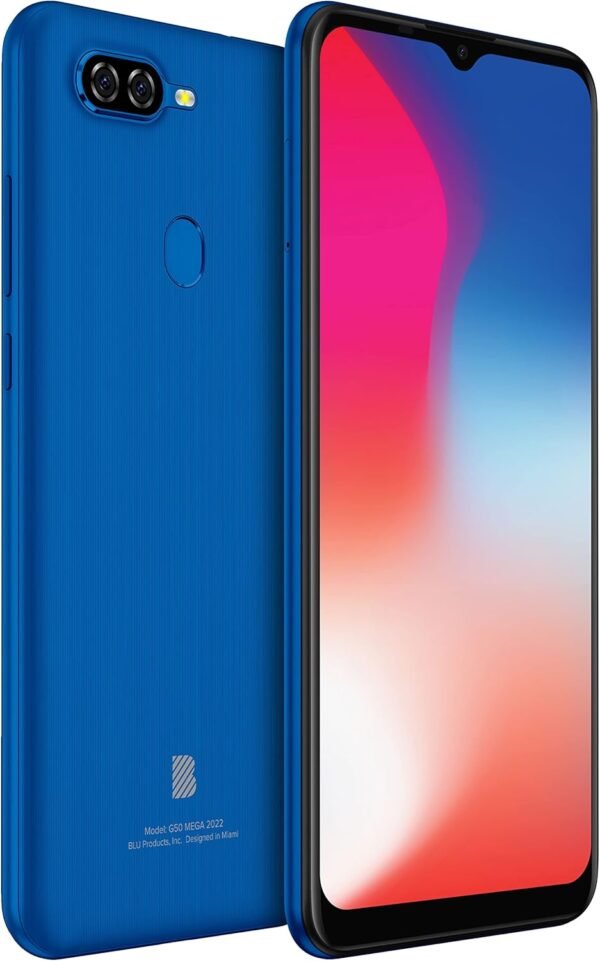 BLU G50 Mega 2022 G0670WW 32GB Dual SIM GSM Unlocked Android Smartphone (Blue) - Image 3