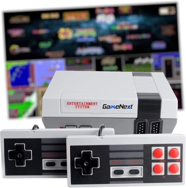 Retro Game Console, GAMENEXT Classic Mini Video Game Consoles Built-in with 620 Games Dual Players Mode Console with 2 Controllers Handheld Games for Kids & Adults (G1 (AV 620 Games)) - Image 2