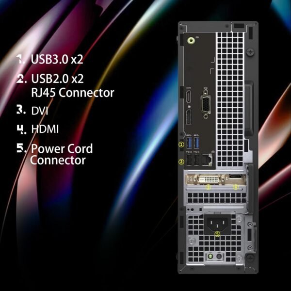 Dell RGB Gaming Desktop Computer, Intel Core I5-8500 up to 4.1GHz, GeForce GTX 750 Ti 4G GDDR5, 16GB DDR4, 1T SSD, RGB Keyboard & Mouse, 600M WiFi & Bluetooth 5.0, Win 11 Pro (Renewed) - Image 6