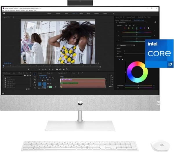 HP Pavilion 27 inch All-in-One Desktop PC, FHD Display, 13th Generation Intel Core i7-13700T, 16 GB RAM, 256 GB SSD, 1 TB HD, Intel UHD 770 graphics, Windows 11 Home, 27- ca2080 (2023) - Image 2