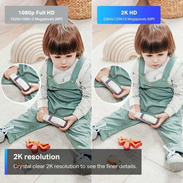 TP-Link Tapo 2K Indoor Security Camera for Baby Monitor, Dog Camera w/Motion Detection, 2-Way Audio Siren, Night Vision, Cloud & SD Card Storage(Up to 256 GB), Works w/Alexa & Google Home(Tapo C110) - Image 4