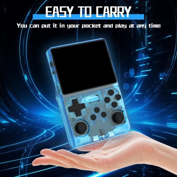 R40S PRO Handheld Game Console 3.5 inch IPS Screen 30000 Games Mini Retro Console 3800mAh Portable Pocket Arcade 45 simulators 256G TF Card Blue - Image 7