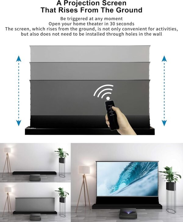 Vivid Storm Since 2004-Projector Screens S PRO P 120inch Perforate Sound Transparent Tension Floor Screen, Compatible Ultra Short Focus Laser Projector,VSDSTUST120HP - Image 5
