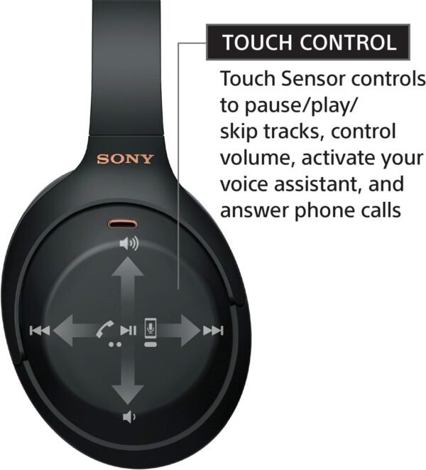 Sony WH-1000XM4 Wireless Premium Noise Canceling Overhead Headphones with Mic for Phone-Call and Alexa Voice Control, Black WH1000XM4 - Image 8