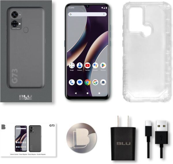 BLU G73 | 2023 | 3-Day Battery | Unlocked | 6.8” HD+ Infinity Display | 128/6GB | Triple 50MP Camera | US Version | US Warranty | Grey - Image 8