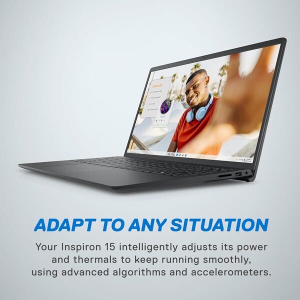 Dell Inspiron 3535 Laptop - 15.6-inch FHD (1920 x 1080) Display, AMD Ryzen 5 7520U Processor, 8GB DDR4 RAM, 512GB SSD, AMD Radeon Graphics, Windows 11 Home, 6-Months Migrate - Carbon Black - Image 3