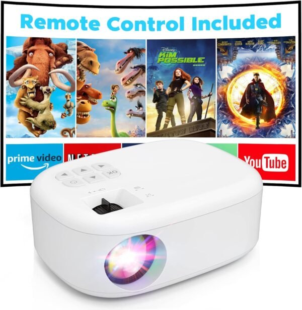 8500L Portable Projector for Home Theater Entertainment, Full HD 1080P Supported Mini Projector HDMI AV USB TV Stick Supported - Image 2