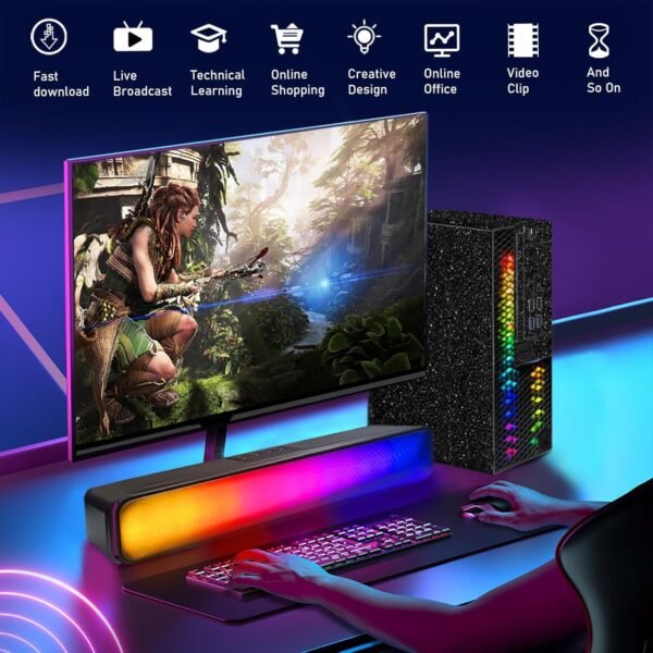 Dell RGB Gaming Desktop Computer, Intel Core I5-8500 up to 4.1GHz, GeForce GTX 750 Ti 4G GDDR5, 16GB DDR4, 1T SSD, RGB Keyboard & Mouse, 600M WiFi & Bluetooth 5.0, Win 11 Pro (Renewed) - Image 5