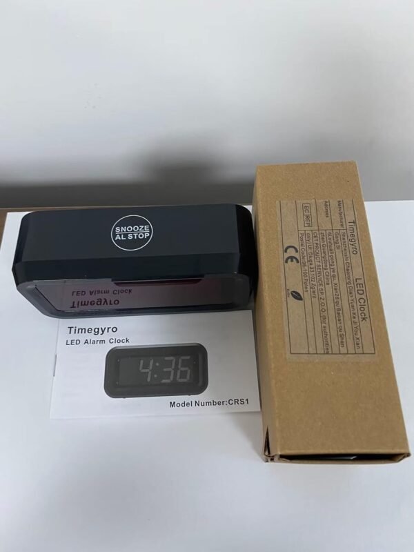 Digital Alarm Clock Battery Operated with LED Display for Bedrooms, Long Battery Life for 12 Months, 3 Brightness Adjustable, 12/24 Hour, Snooze, Black Case with Red Digits - Image 14