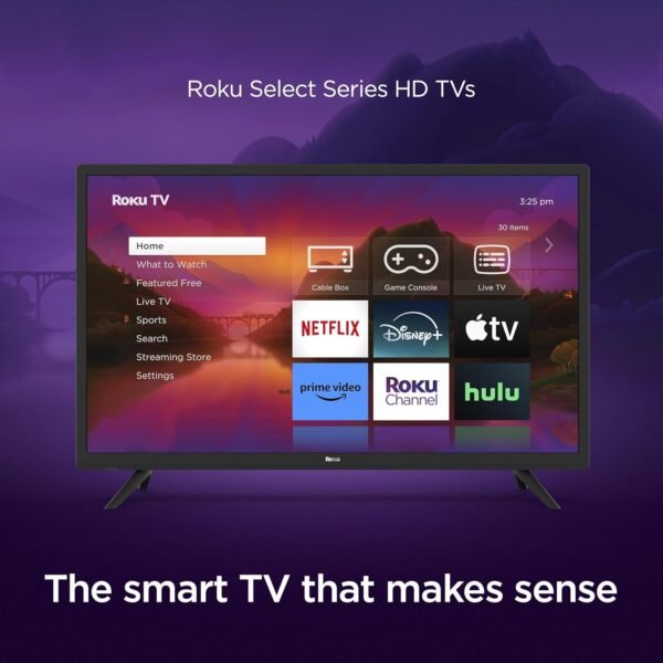 Roku Smart TV – 32-Inch Select Series 720p HD RokuTV Voice Remote, Bright Picture, Customizable Home Screen – Live Local News, Sports, Gaming - Image 3