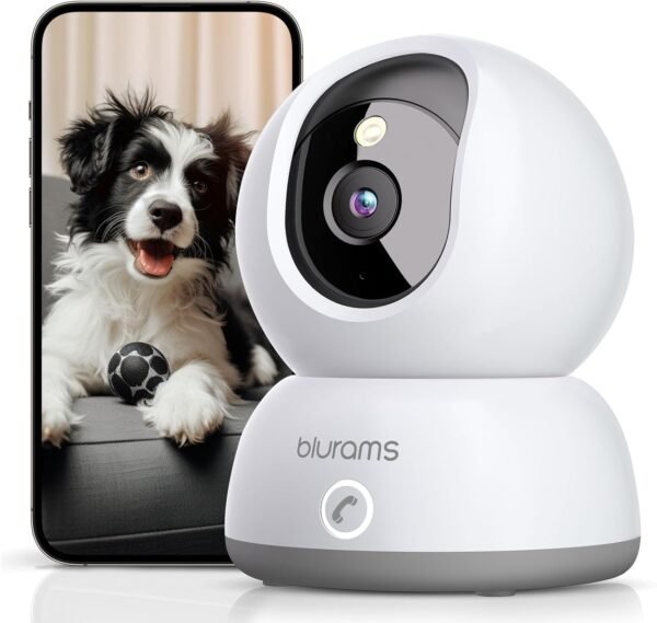 blurams Indoor Security Camera 2K, Home Security Camera for Dog/Baby Monitor/Elder, Security Camera with One-Touch Call, Color Night Vision, Motion Tracking, Cloud & Local Storage (2.4GHz Wi-Fi) - Image 2