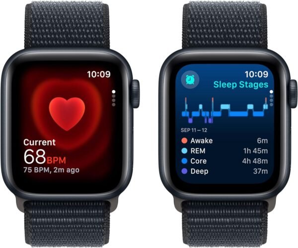 Apple Watch SE (2nd Gen) [GPS + Cellular 40mm] Smartwatch with Midnight Aluminum Case with Midnight Sport Loop. Fitness & Sleep Tracker, Crash Detection, Heart Rate Monitor, Carbon Neutral - Image 5