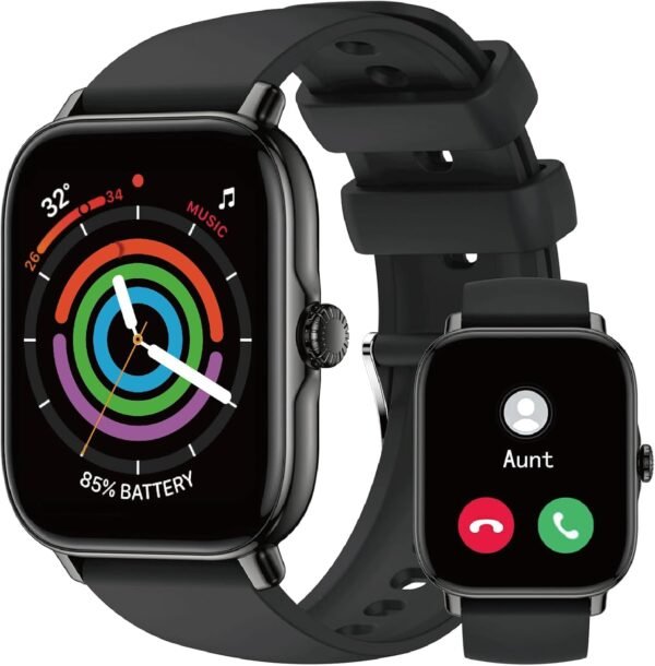 Smart Watch,1.91" Smartwatch for Men Women (Answer/Make Call),Fitness Tracker with 116 Sport Modes,IP68 Waterproof,Heart Rate/Sleep/Monitor,Long Battery Life,for iPhone & Android & Samsung - Image 2
