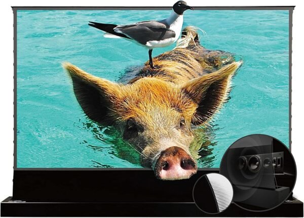 Vivid Storm Since 2004-Projector Screens S PRO P 120inch Perforate Sound Transparent Tension Floor Screen, Compatible Ultra Short Focus Laser Projector,VSDSTUST120HP - Image 2