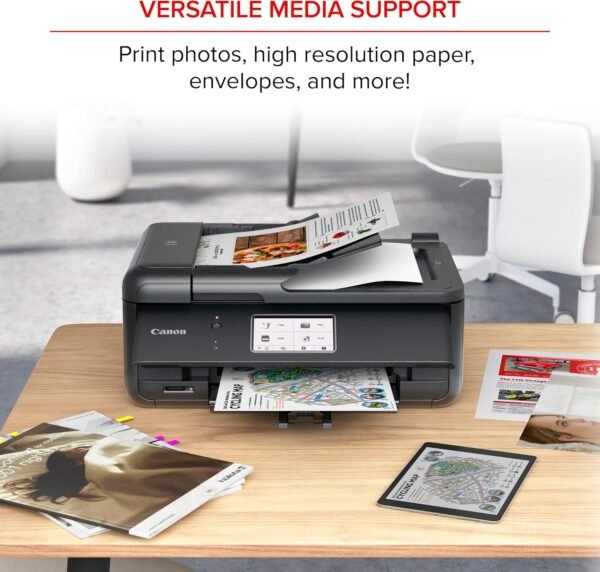 Canon PIXMA TR8620a - All-in-One Printer Home Office|Copier|Scanner|Fax|Auto Document Feeder | Photo, Document | Airprint (R), Android, Black, Works with Alexa - Image 8