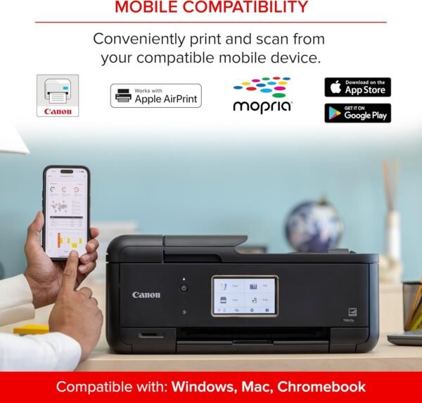 Canon PIXMA TR8620a - All-in-One Printer Home Office|Copier|Scanner|Fax|Auto Document Feeder | Photo, Document | Airprint (R), Android, Black, Works with Alexa - Image 6