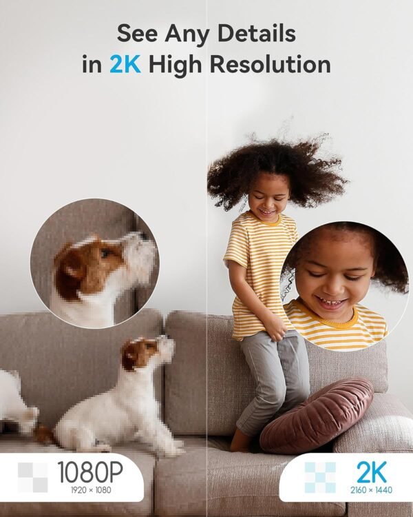 blurams Indoor Security Camera 2K, Home Security Camera for Dog/Baby Monitor/Elder, Security Camera with One-Touch Call, Color Night Vision, Motion Tracking, Cloud & Local Storage (2.4GHz Wi-Fi) - Image 6