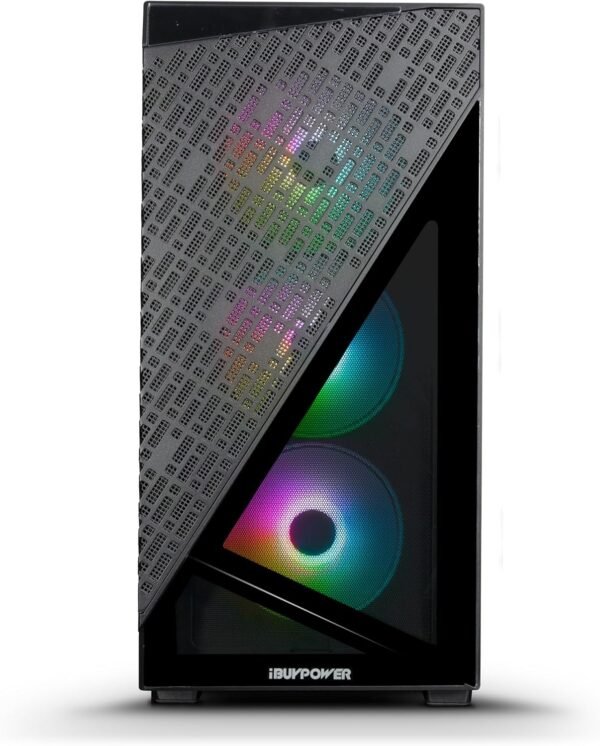 iBuyPower SlateMesh Gaming PC Computer Desktop SlateMeshA5N4601 (AMD Ryzen 5 7600, RTX 4060 8GB, 16GB DDR5 5200 Mhz, 500GB NVMe SSD, Windows 11 Home),Black - Image 8