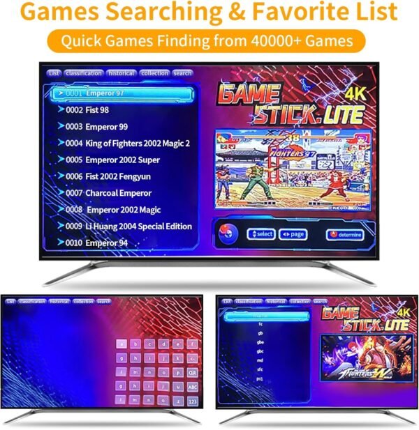 Wireless Retro Game Console, 128G Game Console Built in 50,000 Games, 40+ Emulators, Dual Wireless Controllers, Plug & Play Video Game Consoles, 4K HDMI Nostalgia Stick Game for TV - Image 6