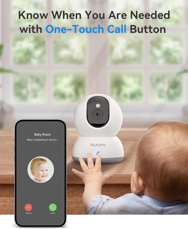 blurams Indoor Security Camera 2K, Home Security Camera for Dog/Baby Monitor/Elder, Security Camera with One-Touch Call, Color Night Vision, Motion Tracking, Cloud & Local Storage (2.4GHz Wi-Fi) - Image 4
