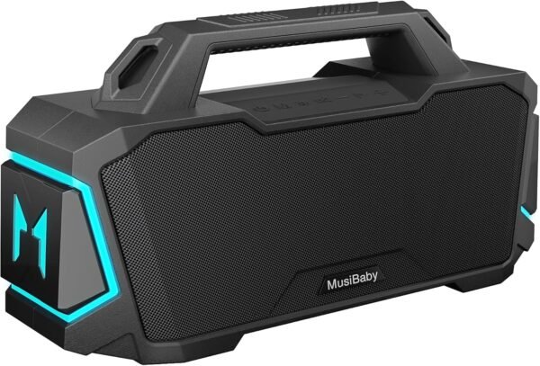 Bluetooth Speaker,MusiBaby Speakers Bluetooth Wireless,Waterproof,Portable Bluetooth Speaker with 80W Booming Sound,20H Play,IPX6,DSP,Dual Pairing,Bluetooth 5.3,Outdoor Speaker for Camping,Beach,Gifts - Image 2