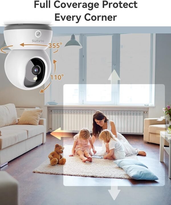 blurams Indoor Security Camera 2K, Home Security Camera for Dog/Baby Monitor/Elder, Security Camera with One-Touch Call, Color Night Vision, Motion Tracking, Cloud & Local Storage (2.4GHz Wi-Fi) - Image 7