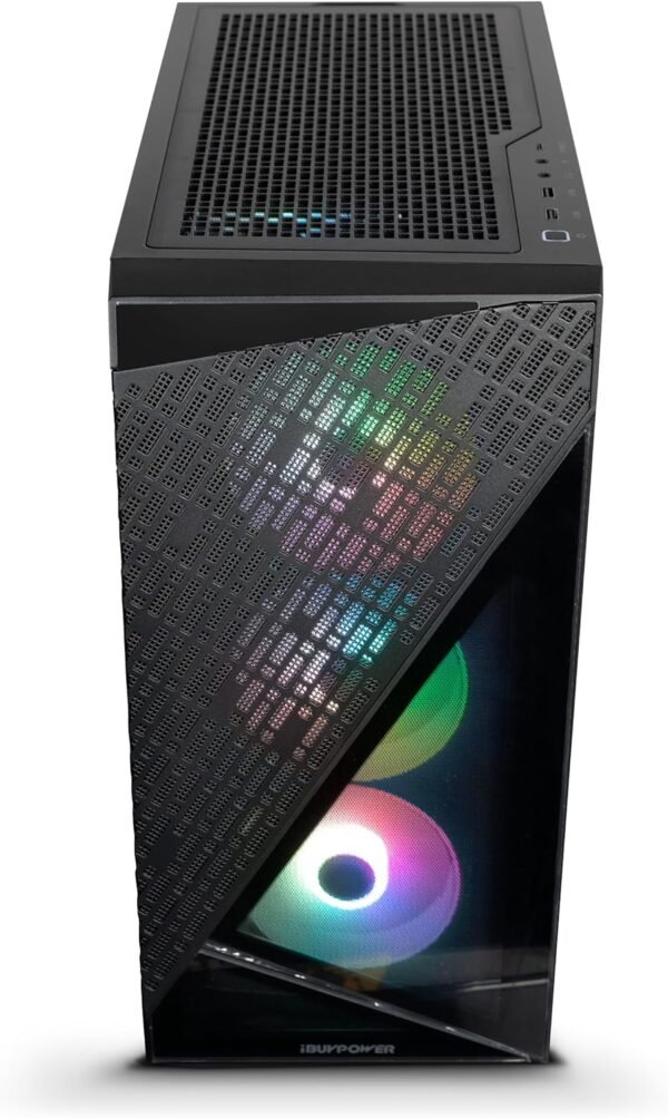 iBuyPower SlateMesh Gaming PC Computer Desktop SlateMeshA5N4601 (AMD Ryzen 5 7600, RTX 4060 8GB, 16GB DDR5 5200 Mhz, 500GB NVMe SSD, Windows 11 Home),Black - Image 5