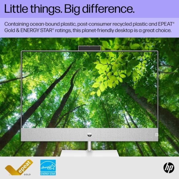HP Pavilion 27 inch All-in-One Desktop PC, FHD Display, 13th Generation Intel Core i7-13700T, 16 GB RAM, 256 GB SSD, 1 TB HD, Intel UHD 770 graphics, Windows 11 Home, 27- ca2080 (2023) - Image 8